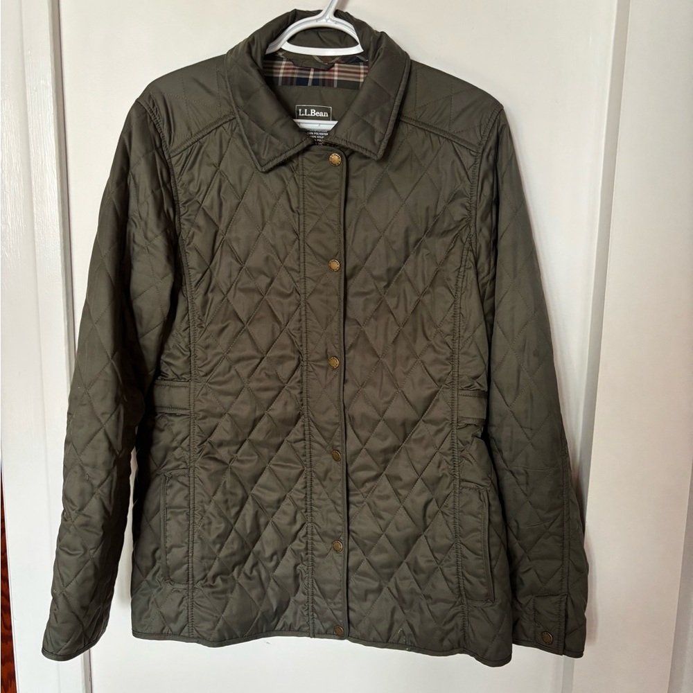 L.L. Bean Women's Quilted Jacket - Olive Green
